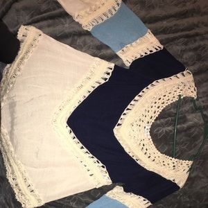 Shirts and sweaters.